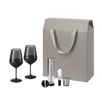 Подарочный набор Black Edition, Vintaro (2 бокала + набор для вина)