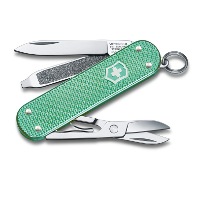 Ножбрелок VICTORINOX Classic SD Alox Colors "Minty Mint", 58 мм, 5 функций