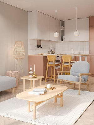 Стул полубарный saga, рогожка