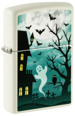 Зажигалка ZIPPO Spooky Design с покрытием Glow In The Dark Green, латунь, 38x13x57 мм