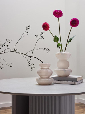 Ваза riverstone, 25 см, жемчужно