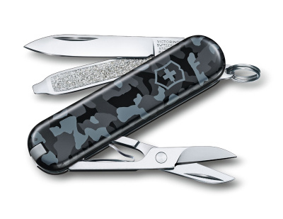Ножбрелок VICTORINOX Classic SD Navy Camouflage, 58 мм, 7 функций