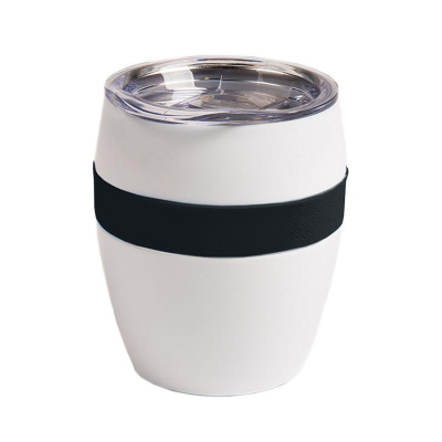 Термокружка LINE, белый/голубой, сталь, 300 мл