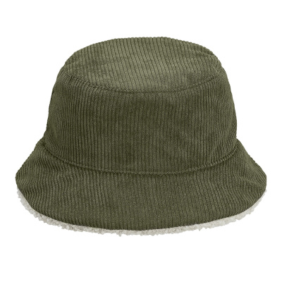 Панама женская BUCKET 2IN1, т.сер./бежевый ,M/L,100% полиэстер, подкл шерпа 100% полиэстер, 420 г/м2