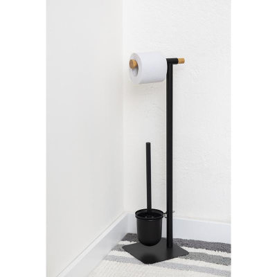 Держатель для туалетной бумаги с подвесным ершиком mats