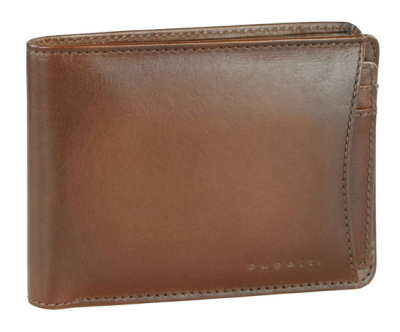 Портмоне BUGATTI Domus, с RFID защитой, натуральная воловья кожа, 12,5х2х9 см