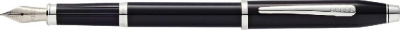 Перьевая ручка Cross Century II Black lacquer,   с отделкой родием, перо F