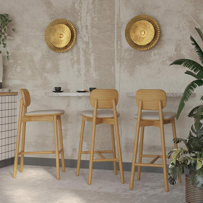 Стул барный saga, рогожка