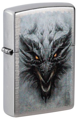 Зажигалка ZIPPO Dragon Design с покрытием Linen Weave, латунь, 38x13x57 мм