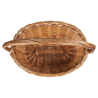 Плетеная корзина из ивовой лозы для упаковки подарка