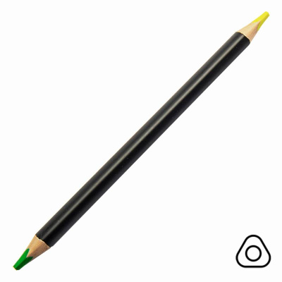 Карандаш-текстовыделитель двухцветный трехгранный EXPERT, серебристый