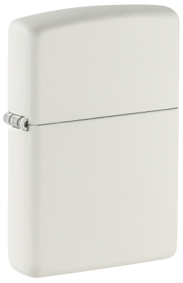 Зажигалка Zippo Classic с покрытием White Matte, латунь, овая, 38x13x57 мм