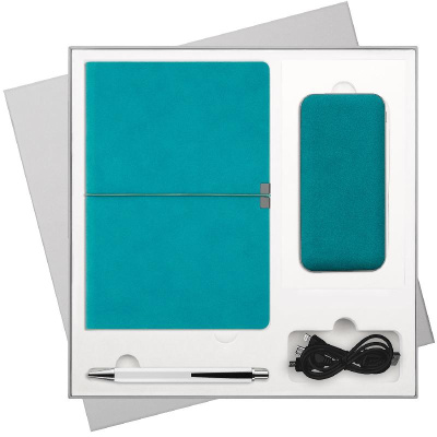 Подарочный набор In Velour,  (ежедневник, ручка, аккумулятор)