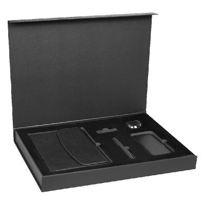 Набор подарочный Solution Prestige Сinque (Суперобложка, флешка, ручка шариковая, внешний аккумулятор, колонка)