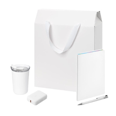 Подарочный набор Welcome Pack,  (термокружка, ежедневник, ручка, ЗУ, коробка-пакет)
