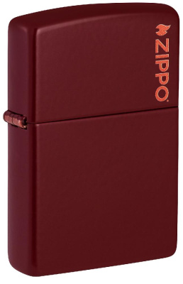Зажигалка ZIPPO Logo с покрытием Merlot, латунь, глянцевая, 38x13x57 мм
