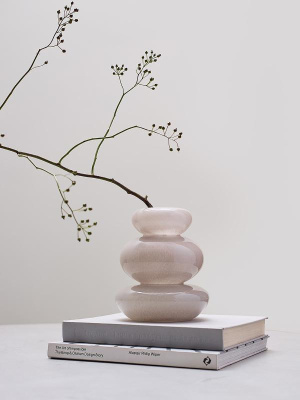 Ваза riverstone, 20 см, жемчужно