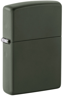Зажигалка ZIPPO Classic с покрытием Green Matte, латунь, овая, 38x13x57 мм