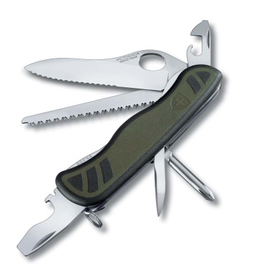 Нож перочинный VICTORINOX Swiss Soldier's Knife 08, 111 мм, 10 функций,  с чёрными вставками