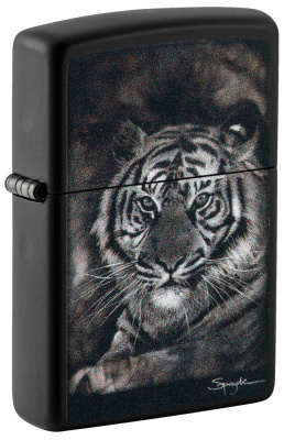 Зажигалка ZIPPO Spazuk Design с покрытием Black Matte, латунь, овая, 38x13x57 мм