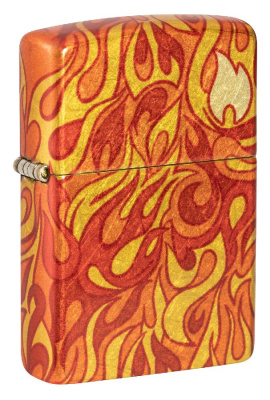 Зажигалка ZIPPO Fire с покрытием 540 Tumbled Brass, латунь, 38x13x57 мм