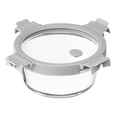 Контейнер для запекания и хранения круглый click glass, 650 мл