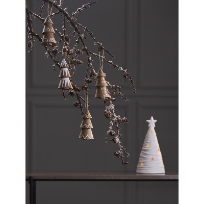 Набор елочных украшений из папьемаше zero waste из коллекции new year essential, 4 шт.