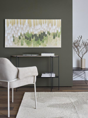 Панно декоративное с ручной росписью by feel, 140х70 см, хаки