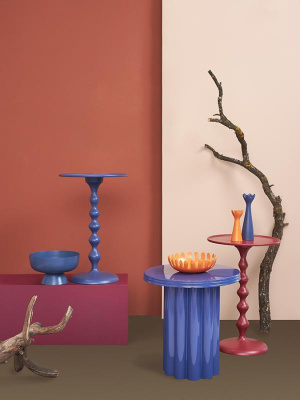 Столик приставной fluid, D38 см, жженый