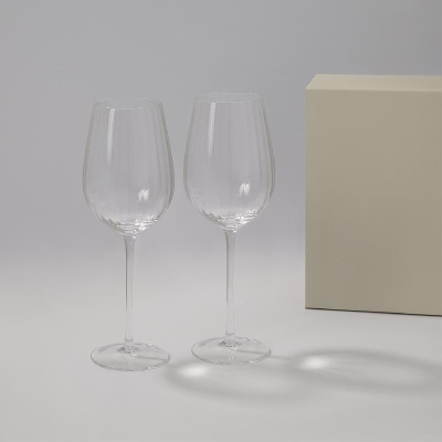Подарочный набор 2 бокала для вина Blanche в серой коробке