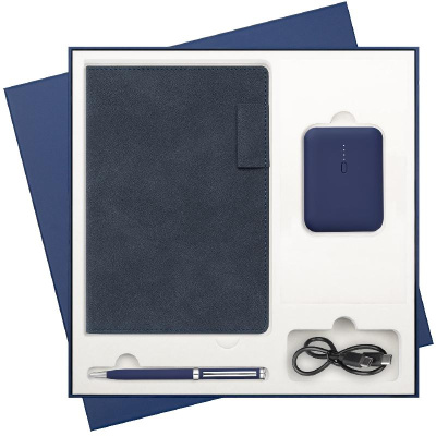 Подарочный набор Teolo,  (ежедневник, ручка, аккумулятор)