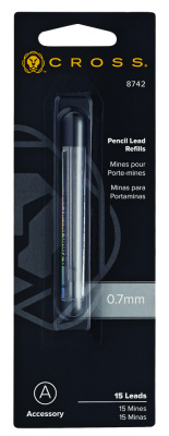 Грифели Cross для механических карандашей без кассеты 07мм (15 шт); блистер