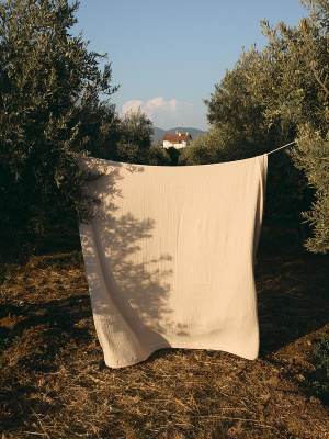 Покрывало двухстороннее из многослойного муслина  из коллекции essential, 230x250 см