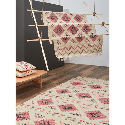 Ковер из джута и шерсти по мотивам башкирских орнаментов из коллекции cultural heritage, 160х230 см