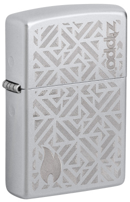 Зажигалка ZIPPO Mosaic с покрытием Satin Chrome, латунь, овая, 38x13x57 мм
