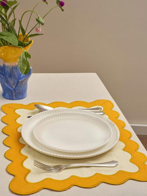 Салфетка под приборы с контрастным кантом  из коллекции trendy ruffles, 35х45 см