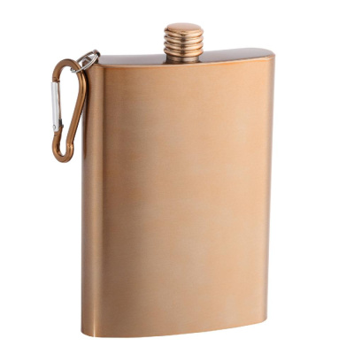 Фляга SQuire 0,24 л, с карабином, медная