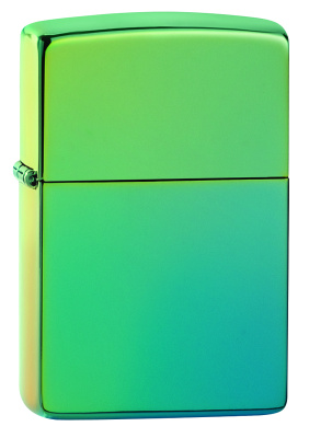 Зажигалка ZIPPO Classic с покрытием High Polish Teal, латунь, глянцевая, 38x13x57 мм