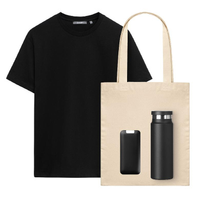 Набор с одеждой KRIS (футболка, аккумулятор, термобутылка, шоппер), M