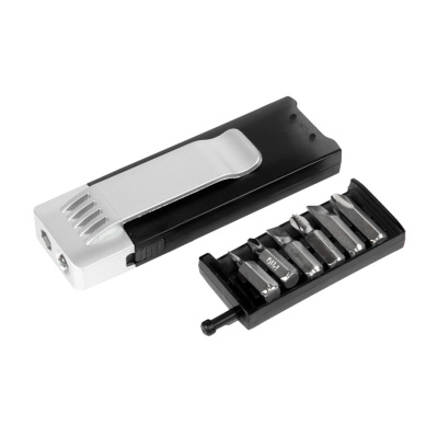 Фонарик и отвертки, синий с серебристым, 9,8х3,2х1,8 см, тампопечать