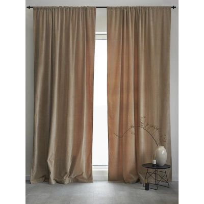 Штора из хлопкового бархата  из коллекции essential, 150х290 см