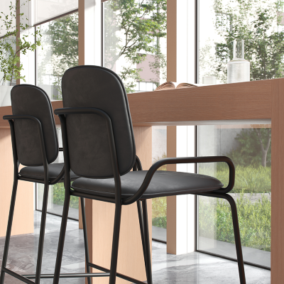 Стул полубарный ror, 2 frame, велюр