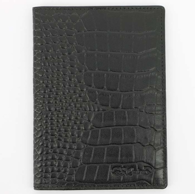 Обложка для паспорта SQuire, натуральная воловья кожа, фактурная, 13,4 x 9,9 x 0,5 см