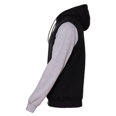 Худи унисекс STAN футер с начёсом 260,20, Чёрный - Серый меланж (20/50)