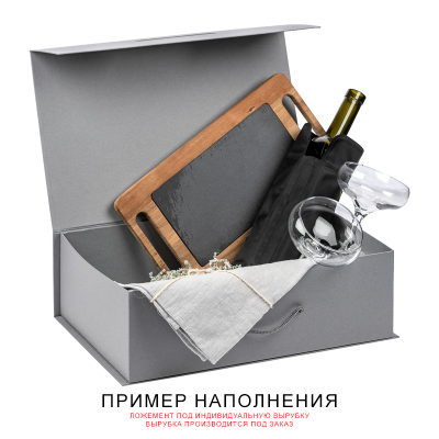Подарочная коробка, размер 39*26,3*11 см, Solution Prestige Big Case Linen агнитным клапаном и ручкой , с EVA ложементом 36,8*25,1*4 см под индивидуальную вырубку