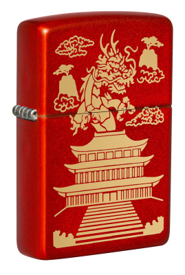 Зажигалка ZIPPO Eastern Design с покрытием Metallic Red, латунь, 38x13x57 мм
