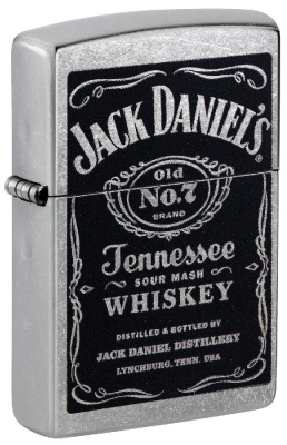 Зажигалка ZIPPO Jack Daniels® с покрытием Street Chrome, латунь, 38x13x57мм