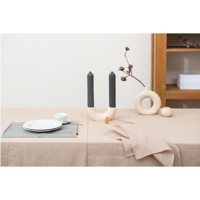 Свеча декоративная ового цвета из коллекции edge, 25,5см