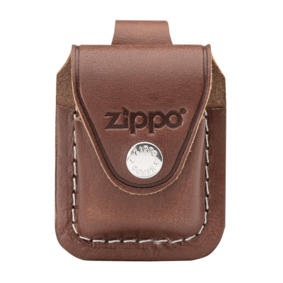 Чехол ZIPPO для широкой зажигалки, кожа, с кожаным фиксатором на ремень, 57x30x75 мм