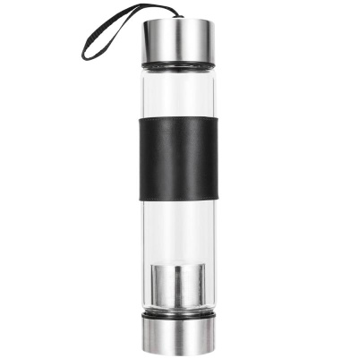 Термос стеклянный с инфьюзером Modulus, чёрный